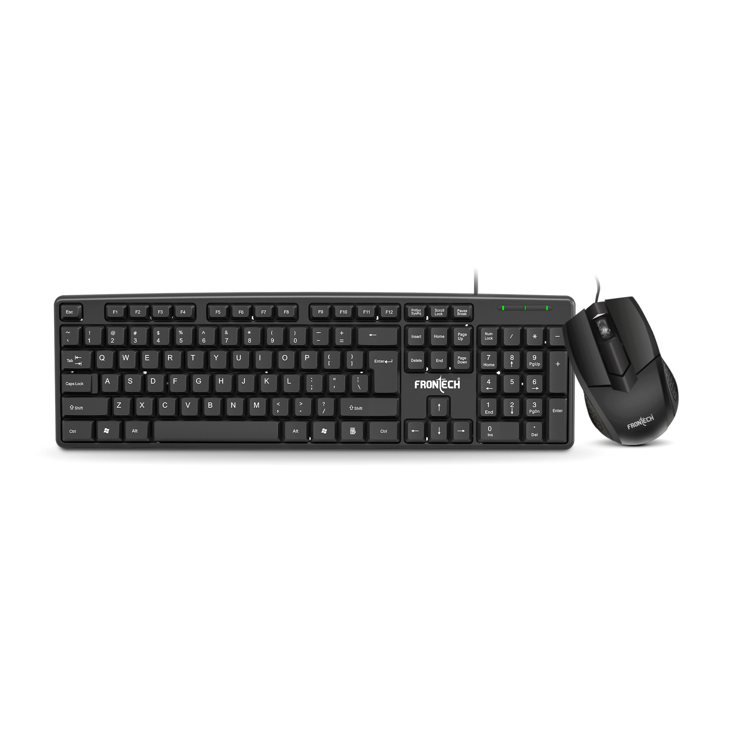 Frontech Wired Membrane Keyboard & Mouse Combo Pack (1692) Frontech Wired Membrane Keyboard & Mouse Combo Pack (1692)
